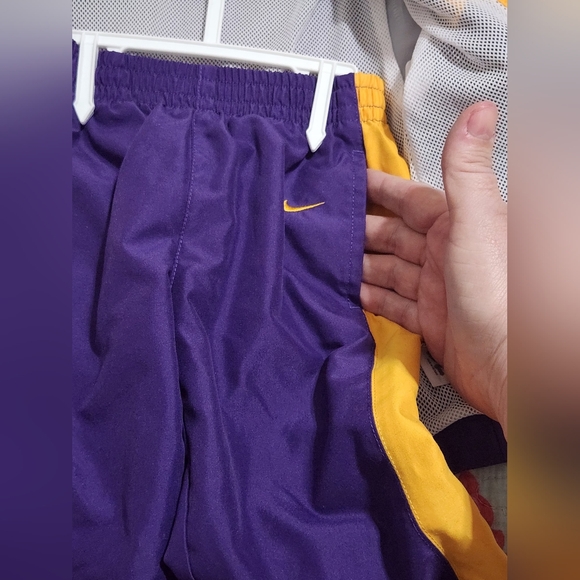Nike LSU Windbreaker Jacket And Pants Purple & Yellow Kids 2T - Picture 6 of 12